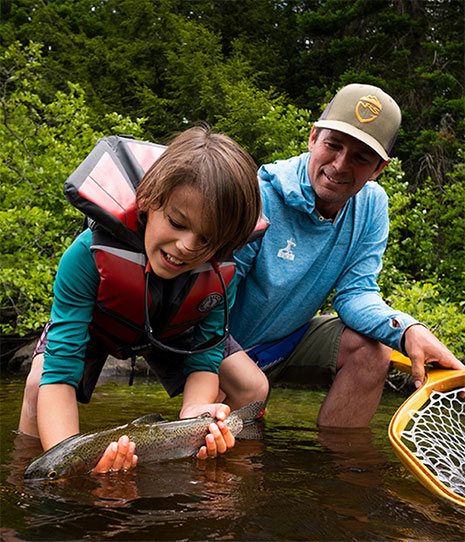 Father and son fishing